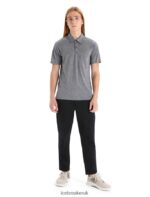 Icebreaker Men Merino Drayden Short Sleeve Polo Z04NXR12 Clothing Gritstone Heather - Image 3