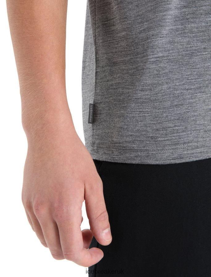 Icebreaker Men Merino Drayden Short Sleeve Polo Z04NXR12 Clothing Gritstone Heather - Image 5