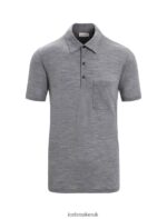 Icebreaker Men Merino Drayden Short Sleeve Polo Z04NXR12 Clothing Gritstone Heather - Image 6