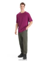 Icebreaker Men Merino Granary Short Sleeve Pocket T-Shirt Z04NXR17 Clothing Go Berry - Image 3