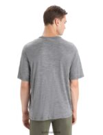 Icebreaker Men Merino Granary Short Sleeve Pocket T-Shirt Z04NXR18 Clothing Gritstone Heather - Image 2