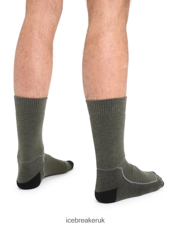 Icebreaker Men Merino Hike+ Heavy Crew Socks Z04NXR267 Accessories Loden/Black - Image 2