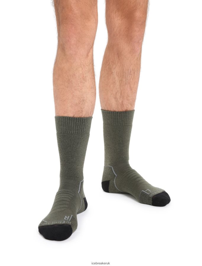 Icebreaker Men Merino Hike+ Heavy Crew Socks Z04NXR267 Accessories Loden/Black - Image 1