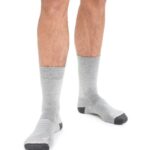 Icebreaker Men Merino Hike+ Heavy Crew Socks Z04NXR268 Accessories Blizzard Heather/Snow
