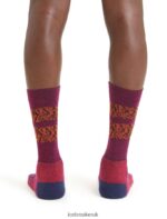 Icebreaker Men Merino Hike+ Light Crew Socks Natural Summit Z04NXR288 Accessories Go Berry/Royal Navy - Image 2