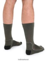 Icebreaker Men Merino Hike+ Light Crew Socks Z04NXR273 Accessories Loden/Black - Image 2