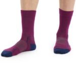 Icebreaker Men Merino Hike+ Light Crew Socks Z04NXR275 Accessories Go Berry/Royal Navy