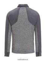 Icebreaker Men Merino Hike Long Sleeve Top Z04NXR191 Clothing Monsoon/Gritstone Heather - Image 9