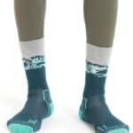 Icebreaker Men Merino Hike+ Medium Crew Socks Sedimentary Z04NXR285 Accessories Green Glory/Fresh
