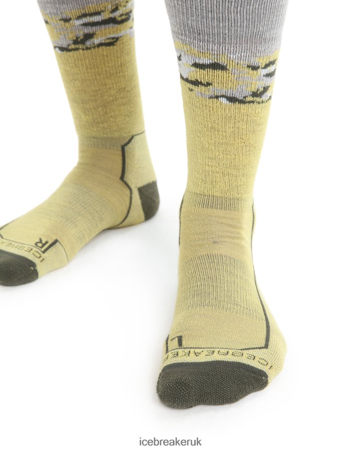 Icebreaker Men Merino Hike+ Medium Crew Socks Sedimentary Z04NXR286 Accessories Summer/Loden - Image 3
