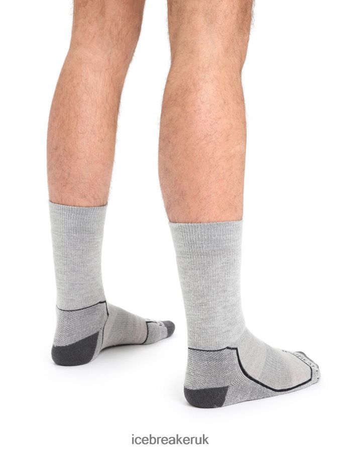 Icebreaker Men Merino Hike+ Medium Crew Socks Z04NXR259 Accessories Blizzard Heather - Image 2