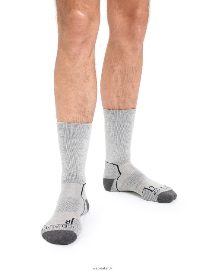 Icebreaker Men Merino Hike+ Medium Crew Socks Z04NXR259 Accessories Blizzard Heather - Image 1