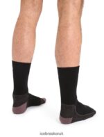 Icebreaker Men Merino Hike+ Medium Crew Socks Z04NXR260 Accessories Black/Mink - Image 2