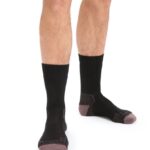 Icebreaker Men Merino Hike+ Medium Crew Socks Z04NXR260 Accessories Black/Mink