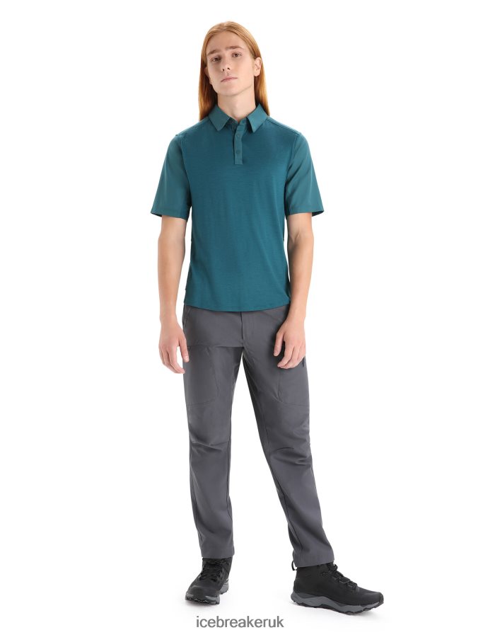 Icebreaker Men Merino Hike Short Sleeve Top Z04NXR86 Clothing Green Glory - Image 2