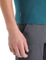 Icebreaker Men Merino Hike Short Sleeve Top Z04NXR86 Clothing Green Glory - Image 6