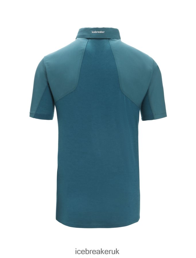Icebreaker Men Merino Hike Short Sleeve Top Z04NXR86 Clothing Green Glory - Image 8