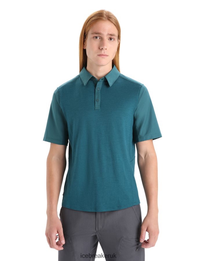 icebreaker_men_merino_hike_short_sleeve_top_z04nxr86_clothing_green_glory.jpg Icebreaker Men Merino Hike Short Sleeve Top Z04NXR86 Clothing Green Glory - Image 1