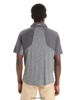 Icebreaker Men Merino Hike Short Sleeve Top Z04NXR87 Clothing Monsoon/Gritstone Heather - Image 2