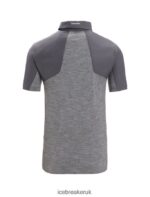 Icebreaker Men Merino Hike Short Sleeve Top Z04NXR87 Clothing Monsoon/Gritstone Heather - Image 10