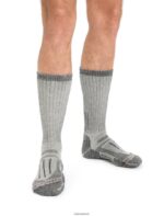 Icebreaker Men Merino Mountaineer Mid Calf Socks Z04NXR269 Accessories Jet Heather/Espresso