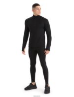 Icebreaker Men Merino Original Long Sleeve Half Zip Top Z04NXR224 Clothing Black - Image 3