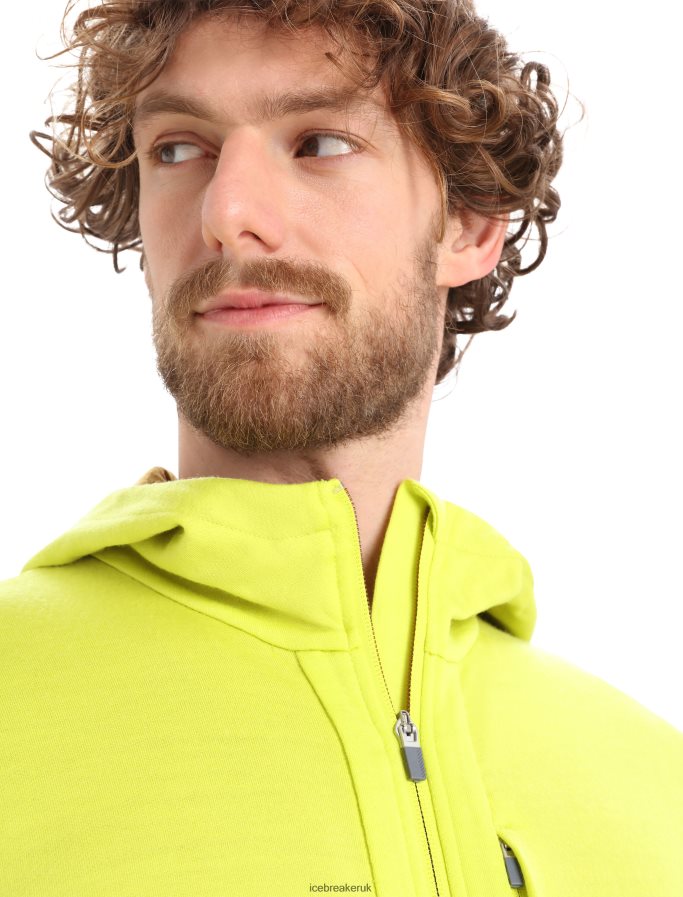 Icebreaker Men Merino Quantum III Long Sleeve Zip Hoodie Z04NXR409 Clothing Shine/Clove - Image 5