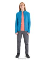 Icebreaker Men Merino Quantum III Long Sleeve Zip Z04NXR213 Clothing Geo Blue - Image 3