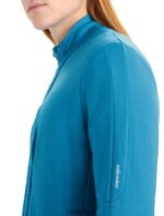 Icebreaker Men Merino Quantum III Long Sleeve Zip Z04NXR213 Clothing Geo Blue - Image 5
