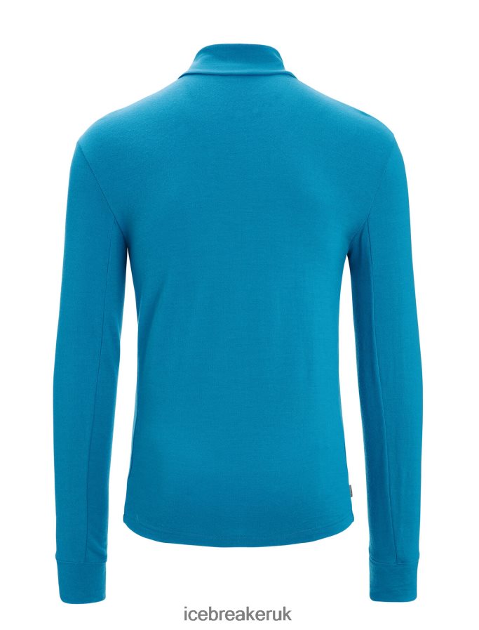 Icebreaker Men Merino Quantum III Long Sleeve Zip Z04NXR213 Clothing Geo Blue - Image 9