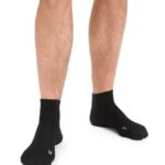 Icebreaker Men Merino Run+ Ultralight Mini Socks Z04NXR276 Accessories Black/Snow