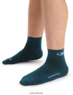Icebreaker Men Merino Run+ Ultralight Mini Socks Z04NXR277 Accessories Green Glory/Snow
