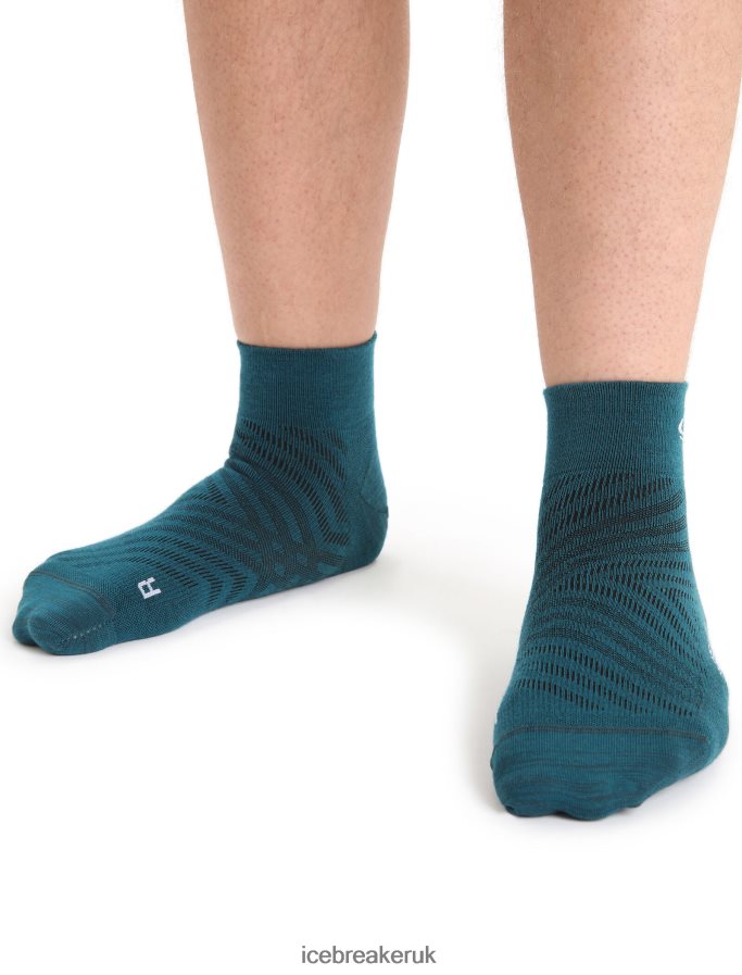Icebreaker Men Merino Run+ Ultralight Mini Socks Z04NXR277 Accessories Green Glory/Snow - Image 3