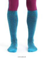 Icebreaker Men Merino Ski+ Light Over the Calf Socks Z04NXR298 Accessories Geo Blue/Royal Navy