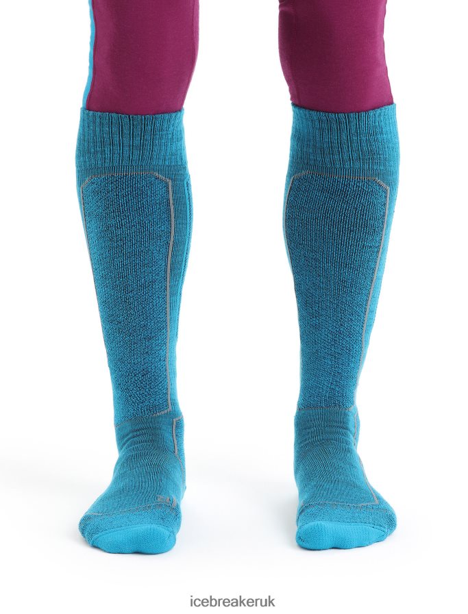 Icebreaker Men Merino Ski+ Light Over the Calf Socks Z04NXR298 Accessories Geo Blue/Royal Navy - Image 1