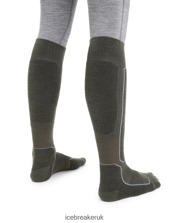Icebreaker Men Merino Ski+ Light Over the Calf Socks Z04NXR466 Accessories Loden/Black - Image 2
