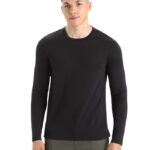 Icebreaker Men Merino Sphere II Long Sleeve T-Shirt Z04NXR187 Clothing Black