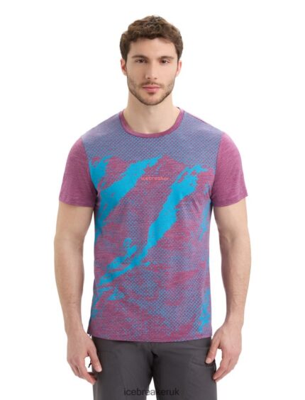 Icebreaker Men Merino Sphere II Short Sleeve T-Shirt Trail Z04NXR43 Clothing Go Berry Heather