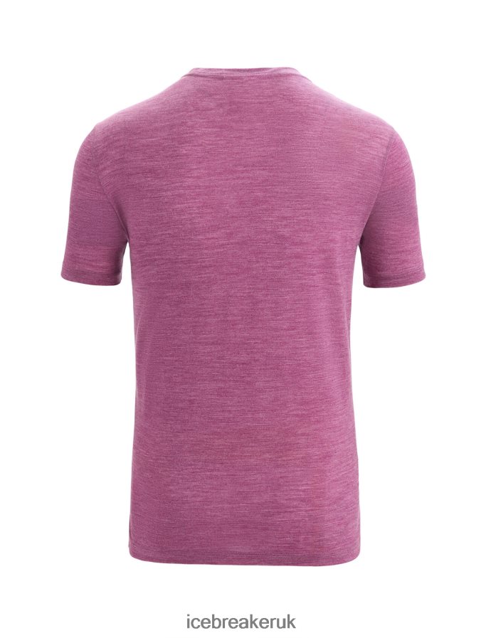 Icebreaker Men Merino Sphere II Short Sleeve T-Shirt Trail Z04NXR43 Clothing Go Berry Heather - Image 7