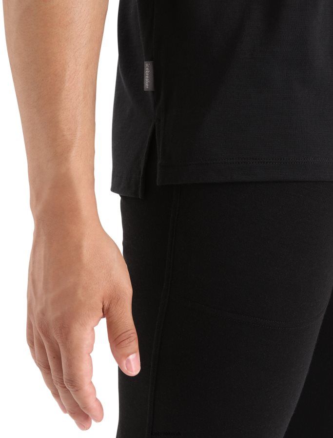 Icebreaker Men Merino Sphere II Short Sleeve T-Shirt Z04NXR3 Clothing Black - Image 4
