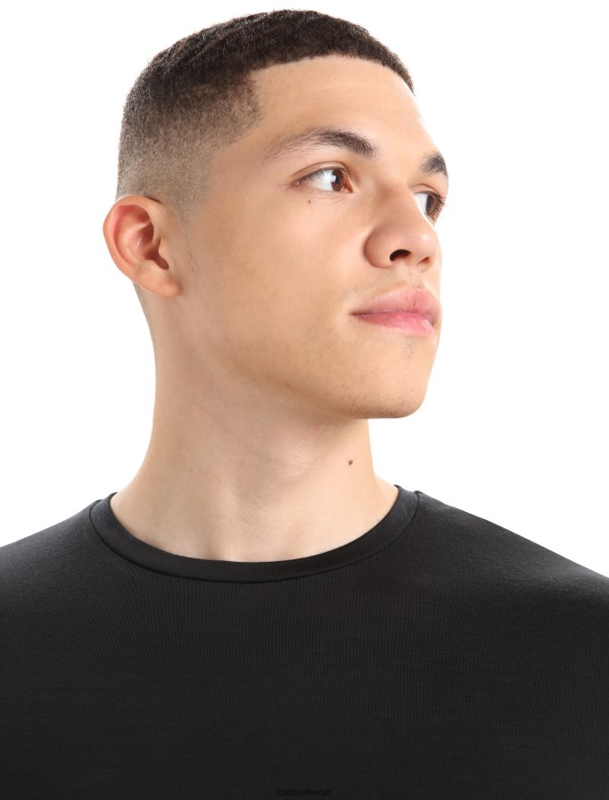 Icebreaker Men Merino Sphere II Short Sleeve T-Shirt Z04NXR3 Clothing Black - Image 5