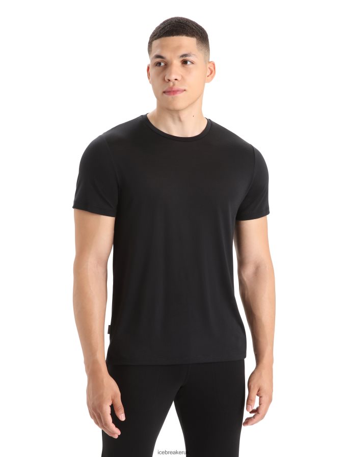 Icebreaker Men Merino Sphere II Short Sleeve T-Shirt Z04NXR3 Clothing Black - Image 1