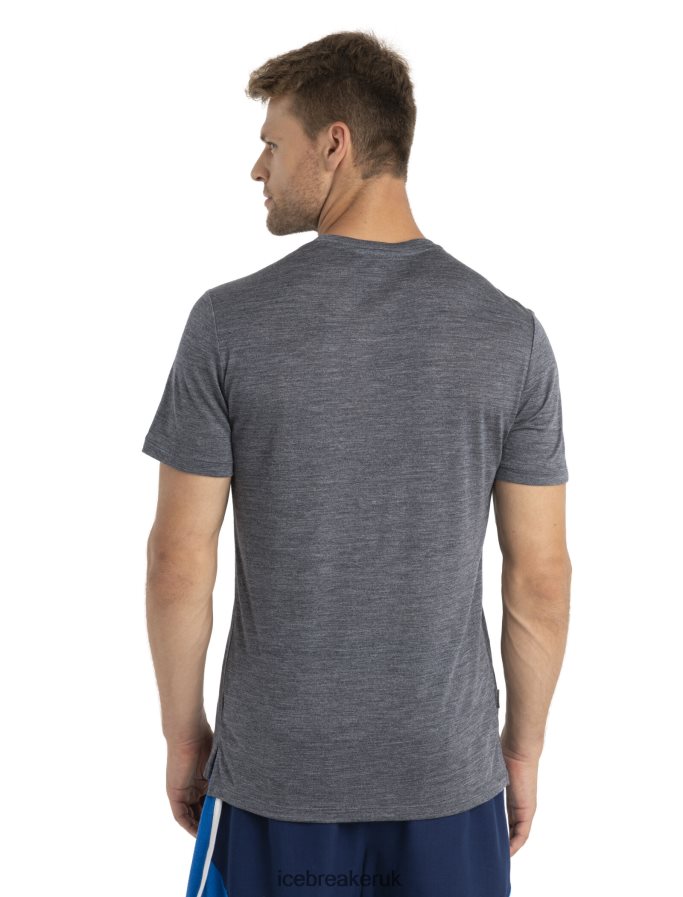 Icebreaker Men Merino Sphere II Short Sleeve T-Shirt Z04NXR5 Clothing Midnight Heather - Image 2