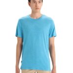 Icebreaker Men Merino Sphere II Short Sleeve T-Shirt Z04NXR6 Clothing Geo Blue Heather