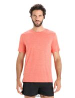 Icebreaker Men Merino Sphere II Short Sleeve T-Shirt Z04NXR8 Clothing Vibrant Earth Heather