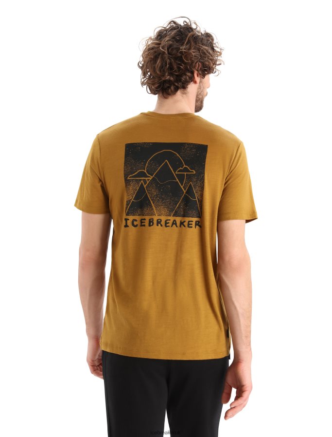 Icebreaker Men Merino Tech Lite II Short Sleeve T-Shirt Alp Ascension Z04NXR376 Clothing Clove - Image 1