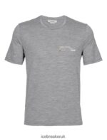 Icebreaker Men Merino Tech Lite II Short Sleeve T-Shirt Alpine Zone Z04NXR365 Clothing Gritstone Heather - Image 5