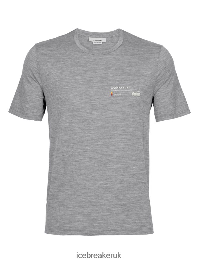 Icebreaker Men Merino Tech Lite II Short Sleeve T-Shirt Alpine Zone Z04NXR365 Clothing Gritstone Heather - Image 5