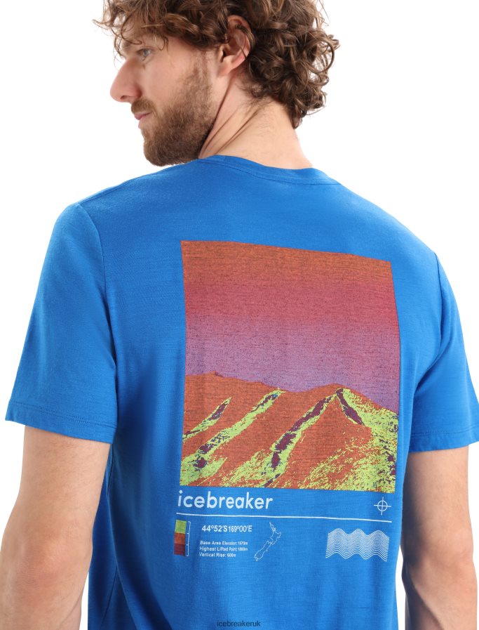 Icebreaker Men Merino Tech Lite II Short Sleeve T-Shirt Alpine Zone Z04NXR366 Clothing Lazurite - Image 5