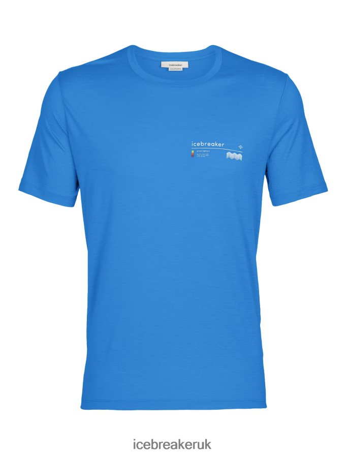 Icebreaker Men Merino Tech Lite II Short Sleeve T-Shirt Alpine Zone Z04NXR366 Clothing Lazurite - Image 7